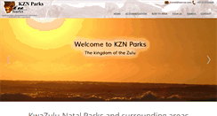Desktop Screenshot of kznparks.com
