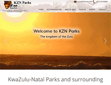 Tablet Screenshot of kznparks.com
